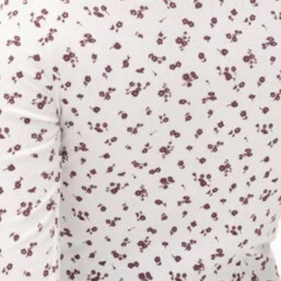 NWT Aeropostale Long Sleeve Floral Button-Front Crop Top Small - Picture 5 of 8